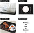 WK Extra Thick Foldable Cutting Boards with Lip, Flexible Plastic Mats for Kitchen, Non-Slip, BPA Free, Dishwasher