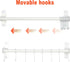 Dseap Pot Rack, Hanging Rack Rail with 8 Hooks, Wall Mounted Pot Hangers for Kitchen, White