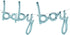 Tellpet Baby Boy Balloons, Blue Baby Boy Letter Balloon for Baby Shower Decorations