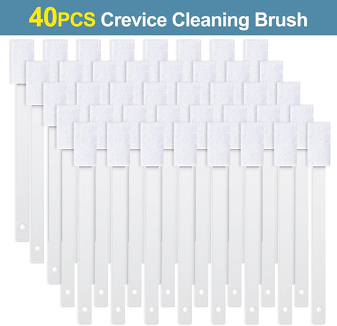 Ouligay 40PCS Disposable Crevice Cleaning Brushes Crevice Cleaning Tools Crevice Hole Brush Disposable Toilet Brush