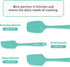 Chef Series 3 Piece Silicone Spatula Set - 600°F Heat Resistant Kitchen Scrapers for Cooking, Green