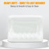 4x4 Inch Shower Wall Soap Holder & Ceramic Soap Dish - Fits & Any Tile Walls, Heavy-Duty Flat-Back Design with Drainage