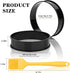 8PCS Crumpet Rings, Nonstick English Muffin Rings 4 Inch, Stainless Steel Double Rolled Tart Rings for Baking, Round Metal Pastry Baking Rings for English Muffin & Crumpets with Silicone Brush