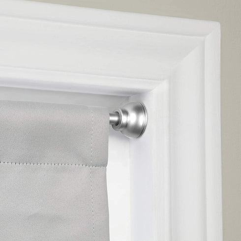 KXLIFE 2 Pack Decorative Tension Curtain Rod, 1/2-inch Nickle Drapery Rod for Window, (36-60 Inches)