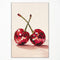 xbsifyiooa Trendy Disco Ball Print Poster, Funky Disco Cherries Art Canvas, Pink Cherries