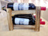 Easy-Install 8-Bottle Wine Rack - Premium Carbonized Pine Wood, Two-Tier Design for Countertop, Home Kitchen Pantry