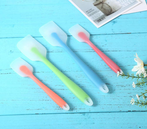 Silicone Spatula Set of 4 - Heat Resistant Flexible Kitchen Utensils with Stainless Steel Core, BPA Free, Dishwasher