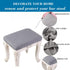 HFCNMY Rectangle,2 Pack Counter Stool Covers Stretch Rectangle Bar Stool Covers Jacquard Vanity Stool Cover Washable