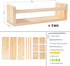 16 Inch-Small AZSKY Floating Nursery Book Shelves-Natural Wood Bookshelf for Kids Room Bookshelf Wall Mounted for Baby
