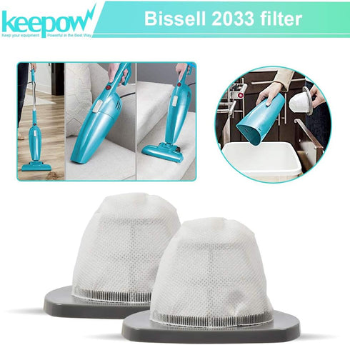 KEEPOW Replacement Filters for Bissell Featherweight Stick Vacuum 2033, 20331, 20333, 20336, 20339, 2033M (4-Pack)