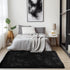 5x8 Zentavio Black Area Rugs for Living Room Bedroom Large Men Room Carpet Fluffy Furry Shag Aesthetic Plush High Pile