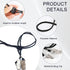 UPSTORE 3PCS 35.4'' Black Adjustable Elderly/Adult/Baby/Toddler Napkin Fixing Clip Dental Bib Clasp Holder Lanyard Neck
