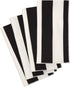 Black and White Table Linens, 100% Cotton Cloth Napkins 18" Dinner Pk 4