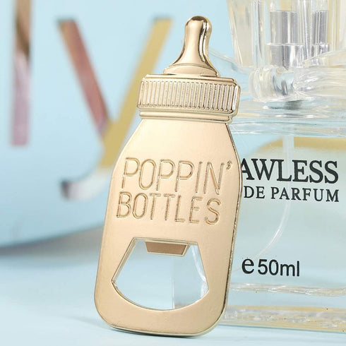 DAJAMAI 18 Pack Bottle Opener for Baby Shower Favors, Party Return Gifts Guest, Poppin Bottles Openers with Exquisite