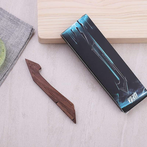 FINDKING Walnut Knife Edge Guard, Wooden Magnetic Sleeve for 5" Japanese Kitchen Knife (Knife Not Included)
