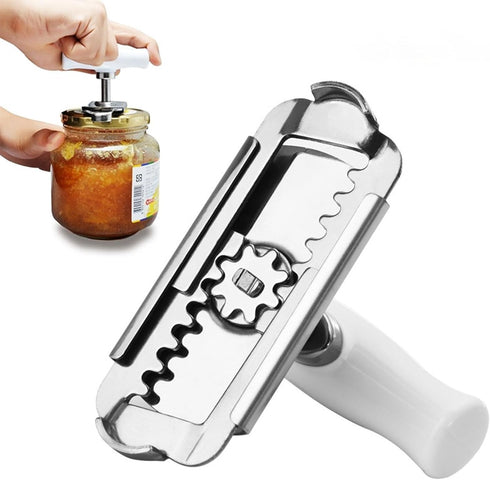 Caliamary Jar Opener for Seniors with Arthritis, Adjustable Stainless Steel Lids Off Easy Opener