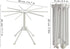 Zxmissu 2 Pack 10 Foldable Pasta Drying Rack, Homemade Fresh Spaghetti Stand Collapsible Dryer Noodle Hanger