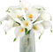 Letjolt Artificial Calla Lily White Flowers, 12Pcs Fake Flower Bouquet for Home Decoration Wedding Party Decor