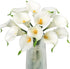 Letjolt Artificial Calla Lily White Flowers, 12Pcs Fake Flower Bouquet for Home Decoration Wedding Party Decor