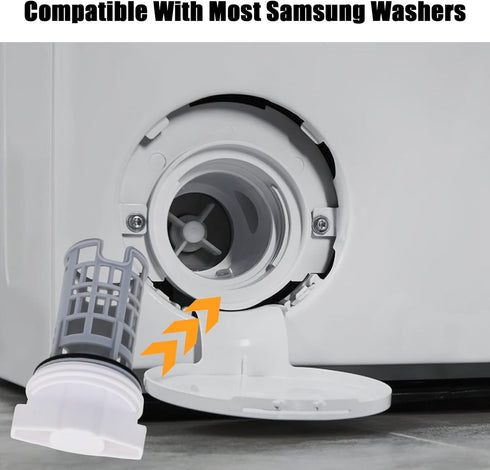 DC97-16991A AP5586931 Washing Machine Drain Pump Filter for Samsung Models, Replaces 2813211, PS4222025