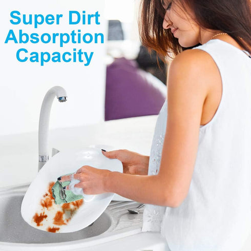 OstWony 11PCS, 10" 6", Reusable Cleaning Cloths Kitchen Towel Dish Towels, x Rags, Super Absorbent Microfiber Cleaning