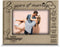 BELLA BUSTA- 2 Years of Marriage Engraved Leather Picture Frame, Second Anniversary for Couple (5 x 7 Horizontal)