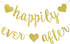 Happily Ever After Banner Gold Glitter for Bachelorette Party, Bridal Shower, Wedding Engagement Decorations