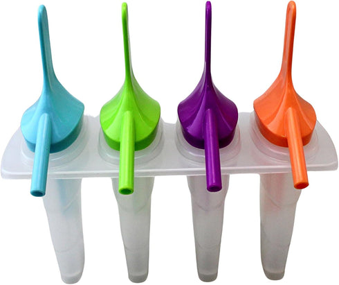 4 Set, Popsicle Molds Ice Pop Maker with Straw Large BPA Free Popsicle Mold Reusable Freezer Pop Maker for Juice Yogurt