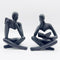2 Pieces Home Decor Black Reading Thinker Statue Modern Figurines Abstract Aesthetic