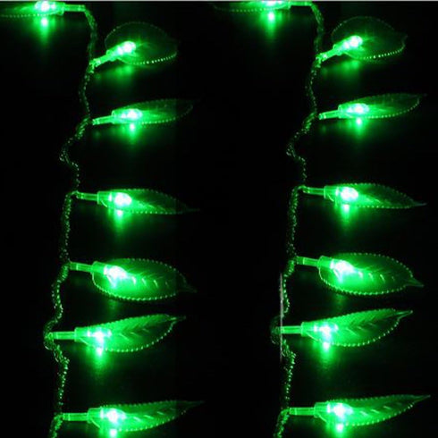 Green Leaf String Lights, 33Ft/10M 100LEDs Battery Operated Fairy Lights with Remote for Christmas Bedroom Decoration