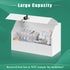 12.2 5.9 7.87 inch KYODOLED Wall Mount Medicine Lock Box, Drug Cabinet with Key, Large Capacity Secure Steel