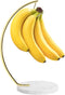 Livabber Banana Holder with Marble Base, Metal Banana Hanger Modern Tree Stand