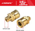 YAMATIC Pressure Washer Adapter Couplers, 3/8'' Quick Connect Socket to 3/8'' Male NPT Fitting, 5000 PSI (2 PCS)