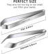 2 Pieces Fish Bone Tweezers, Stainless Steel Flat and Slant Tweezers, Pliers Remover Tool (4.6")