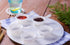 5 Packs 1 Oz Sauce Dish with Handle Grip, White Porcelain Dipping Bowls for Appetizers, Ketchup, BBQ Sauce
