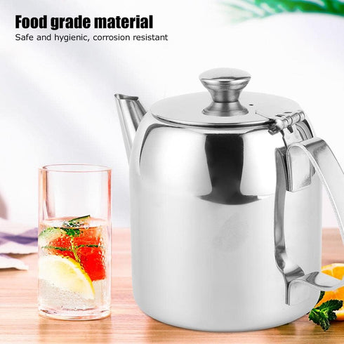 0.5 L Stainless Steel Teapot, Short Spout Coffee Pot for Restaurants and Living Rooms (20 oz)