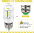KEI D34L Refrigerator Bulb Replacement, 2 Pack LED for Frigidaire Kenmore Electrolux 5304511738, 110V-240V
