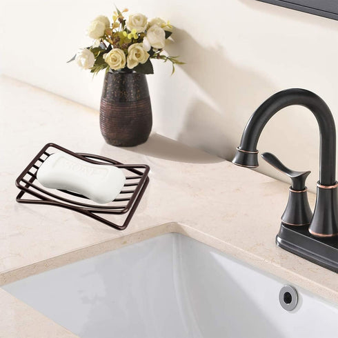 Soap Dish for Shower, Stainless Steel Self-Draining Bar Soap Holder, Easy Cleaning Quick Dry, Bronze