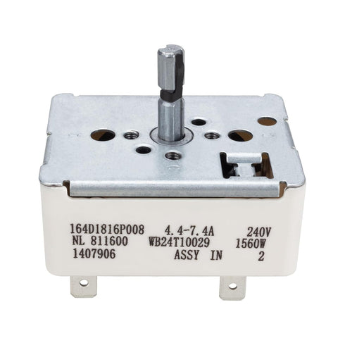 WB24T10029 Electric Range Infinite Switch Replacement for GE Appliances Surface Burner Control