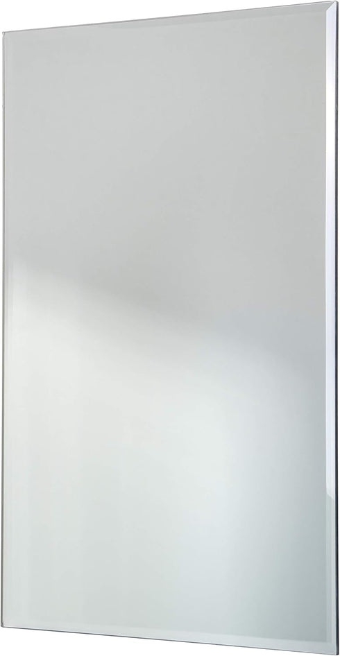 Red Co. 12" x 18" Large Decorative Frameless Beveled Edge Wall Mirror - Rectangular Hanging Design