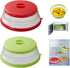 Microwave Lid, Foldable Microwave Oven Cover for Food, BPA Free Plastic and Silicone, Multi-purpose Kitchen Tool (Gray)