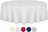 Tektrum Heavy Duty 70 inch Round Elegant Waffle Weave Check Jacquard Tablecloth, Waterproof/Stain Resistant (White)