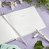 Global Printed Products Wedding Guest Book, 9"x7", White with Gold Foil