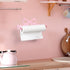LemonRoad Countertop Pink Bow Wall Mount Toilet Paper Towel Holder Coquettish Metal Kitchen Roll Dispenser Pink Kitchen