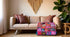 22x22x5 inches, CRAFT KALA Indian Square Patchwork Traditional Pouf Cover Indian Living Room Poufs Decorative