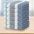 Waffle Washcloths for Bathroom, Striped Wash Cloths 6 Pack 13"x13" - Cotton