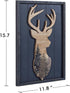 12 16 Inches NIKKY HOME Cabin Wall Decor, Decorative Deer Wood Framed Forest Mountain Woodland Wildlife Lodge Elk
