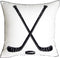 Embroidered Hockey Throw Pillow Cover, 18 inch Square Decorative Canvas Pillow Cover for Ice Hockey Room Decor (Cover