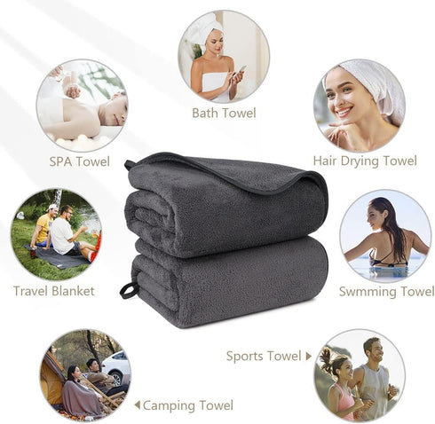 Pack 4(27 54) Sets, Orighty Bath Towels of x - Soft Feel Bath Towel Highly Absorbent Microfiber Towels for Body, Quick