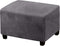 PrinceDeco Real Velvet Plush Ottoman Cover Soft Rectangle Folding Storage Covers Furniture